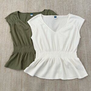 Old Navy Smocked Peasant Top Bundle M